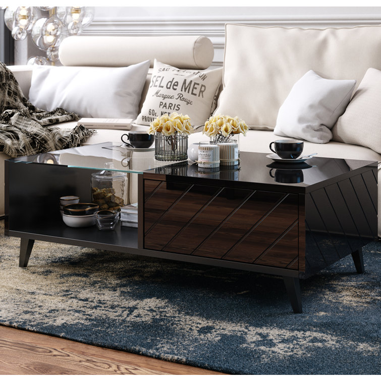 MebleFurniture 4 Legs Coffee Table with Storage Wayfair